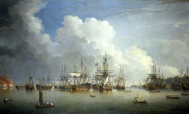 Dominic Serres The Captured Spanish Fleet at Havana, August-September 1762 oil painting picture